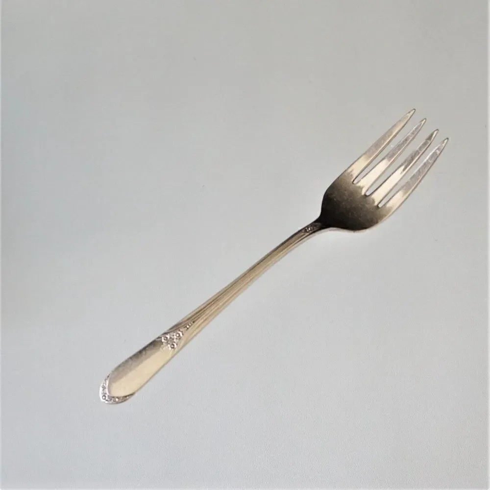 Wm Rogers IS Devonshire Aka Mary Lou 1938 Pattern Salad Fork Vintage Silverplate